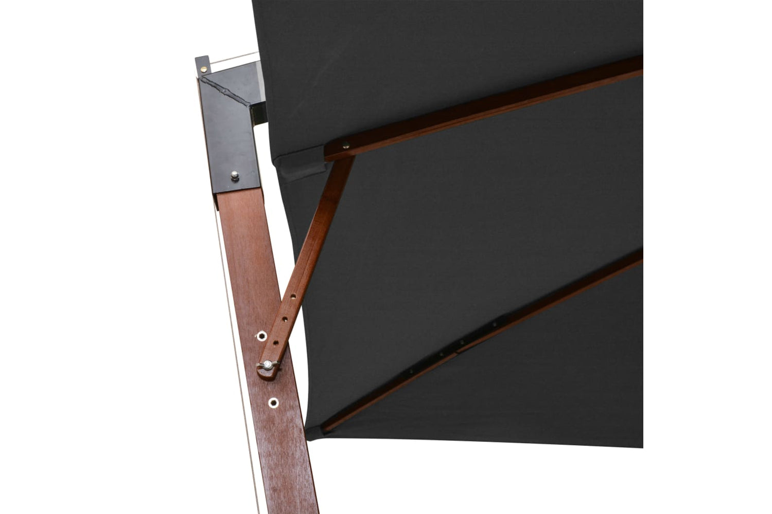 Vidaxl 313774 Hanging Parasol With Pole Anthracite 3x3 M Solid Fir Wood-5