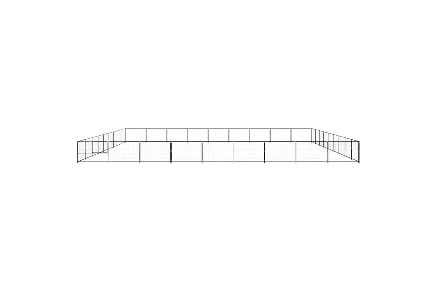 Vidaxl 3082193 Dog Kennel Black 81 M2 Steel-4