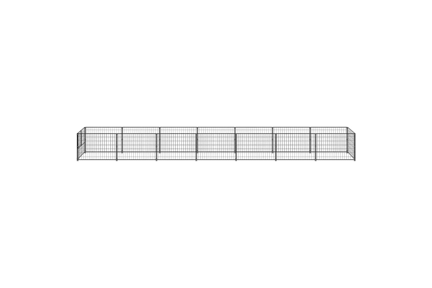 Vidaxl 3082097 Dog Kennel Black 7 M2 Steel-4