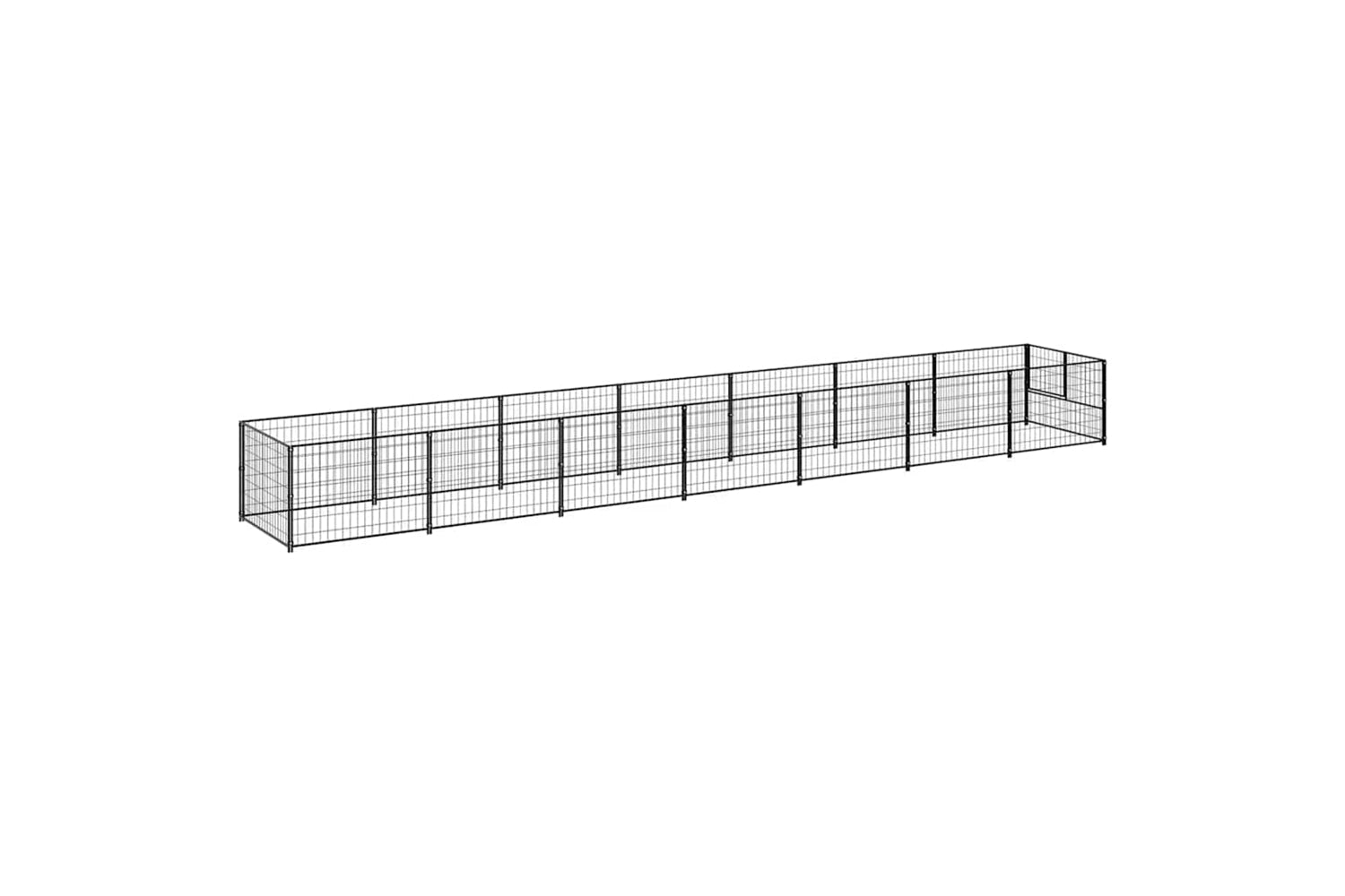 Vidaxl 3082097 Dog Kennel Black 7 M2 Steel-5