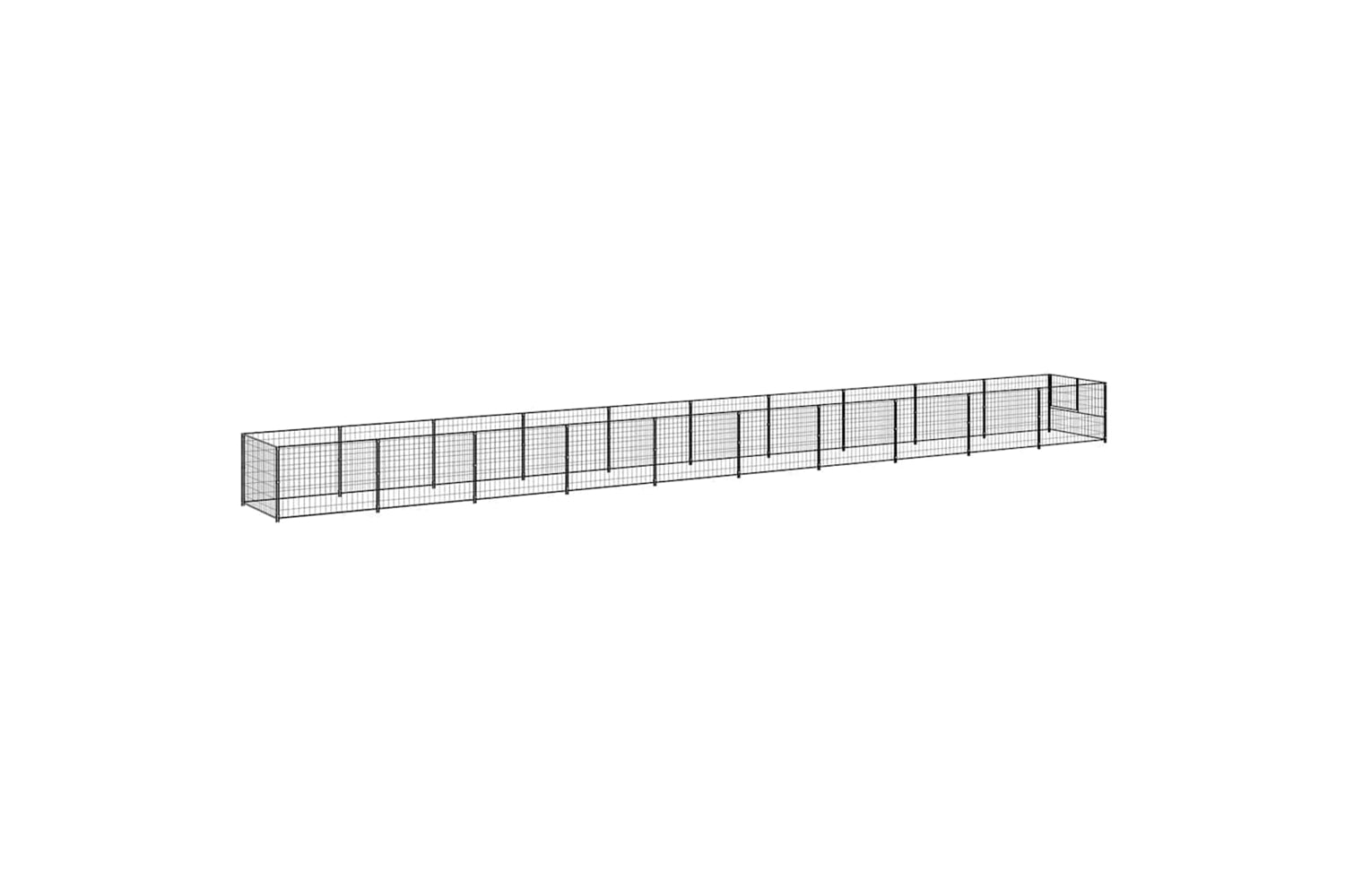 Vidaxl 3082100 Dog Kennel Black 10 M2 Steel-5