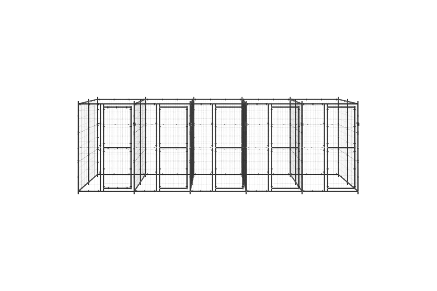Vidaxl 3082263 Outdoor Dog Kennel Steel 12.1 M2-2