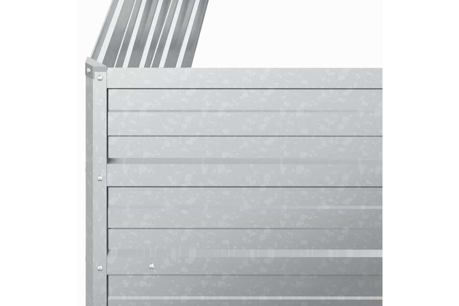Vidaxl Garden Raised Bed 100x100x77 Cm Galvanized Steel Silver-4