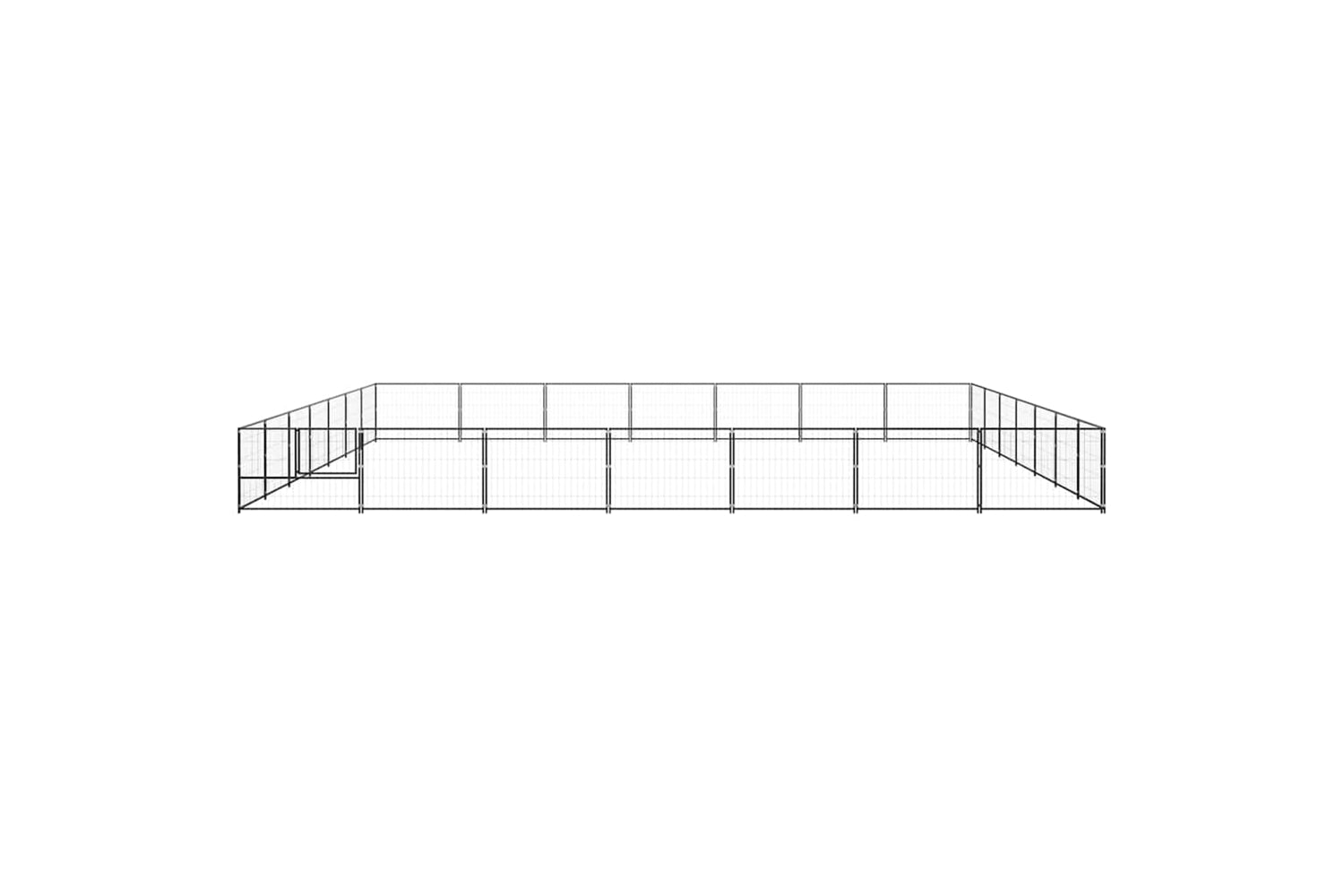 Vidaxl 3082179 Dog Kennel Black 49 M2 Steel-4