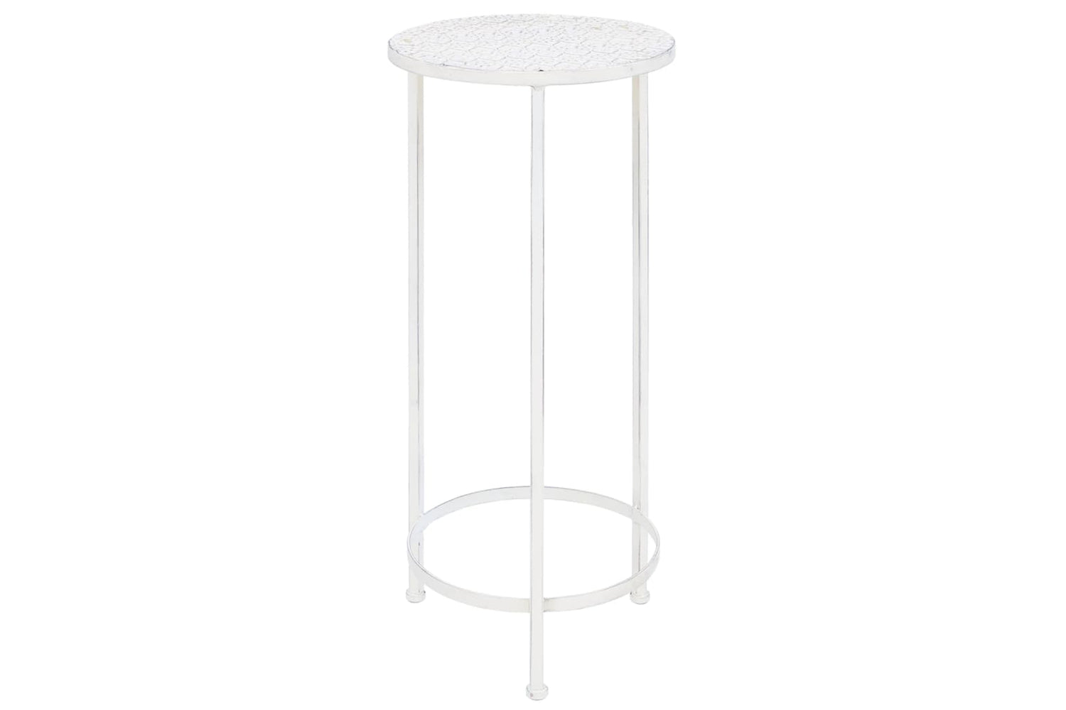 Vidaxl 245937 Plant Stand Set 3 Pieces Vintage Style Metal Antique White-4