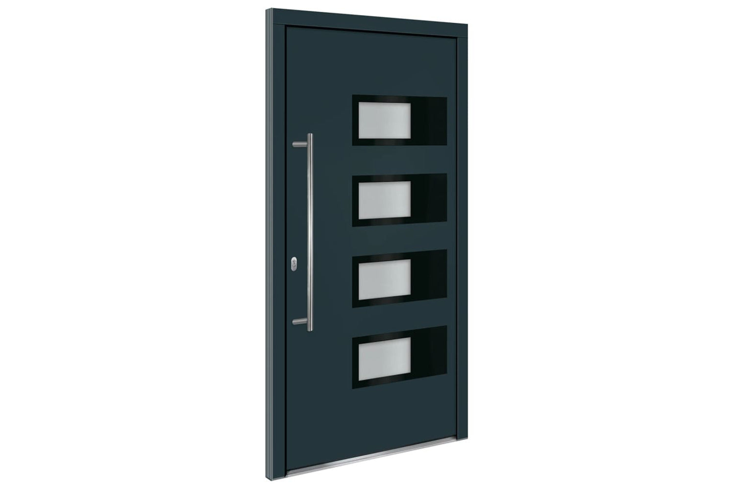 vidaXL 3157073 Front Door Anthracite 110x210cm Aluminium And Pvc-2