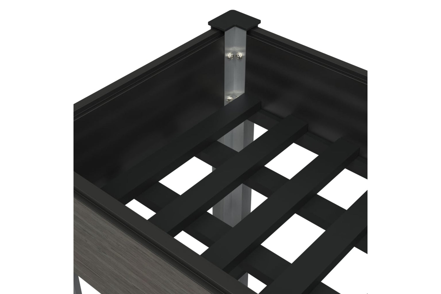 vidaXL 362572 Garden Raised Bed With Shelf Grey 175x50x75cm Wpc-4