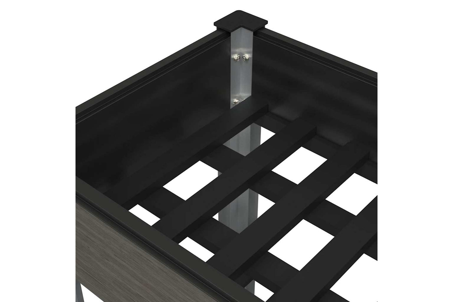 vidaXL 362570 Garden Raised Bed With Shelf Grey 120x50x75cm Wpc-4