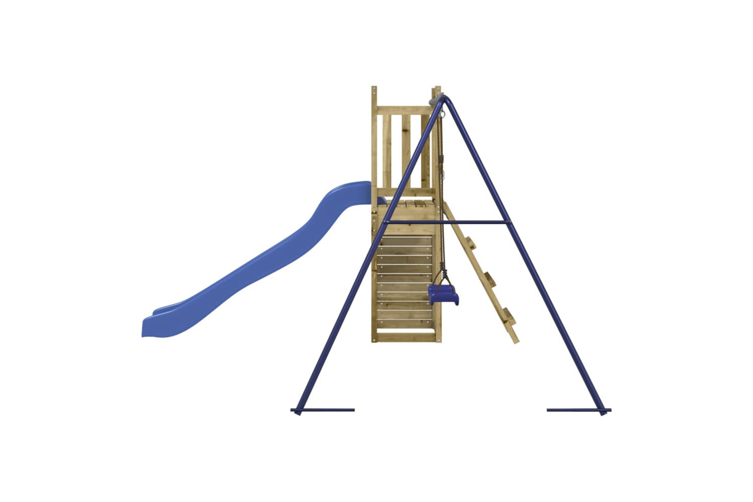 Vidaxl 3155926 Playhouse With Slide Swing Rockwall Impregnated Wood Pine-5