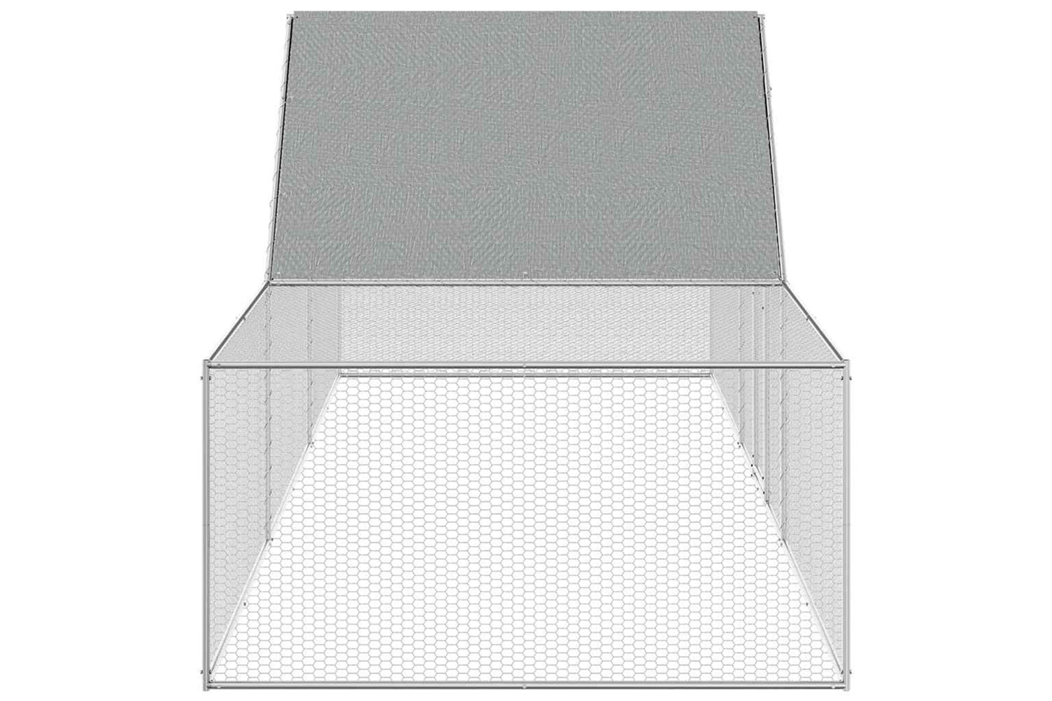 Vidaxl Chicken Coop 6x2x2 M Galvanised Steel-3
