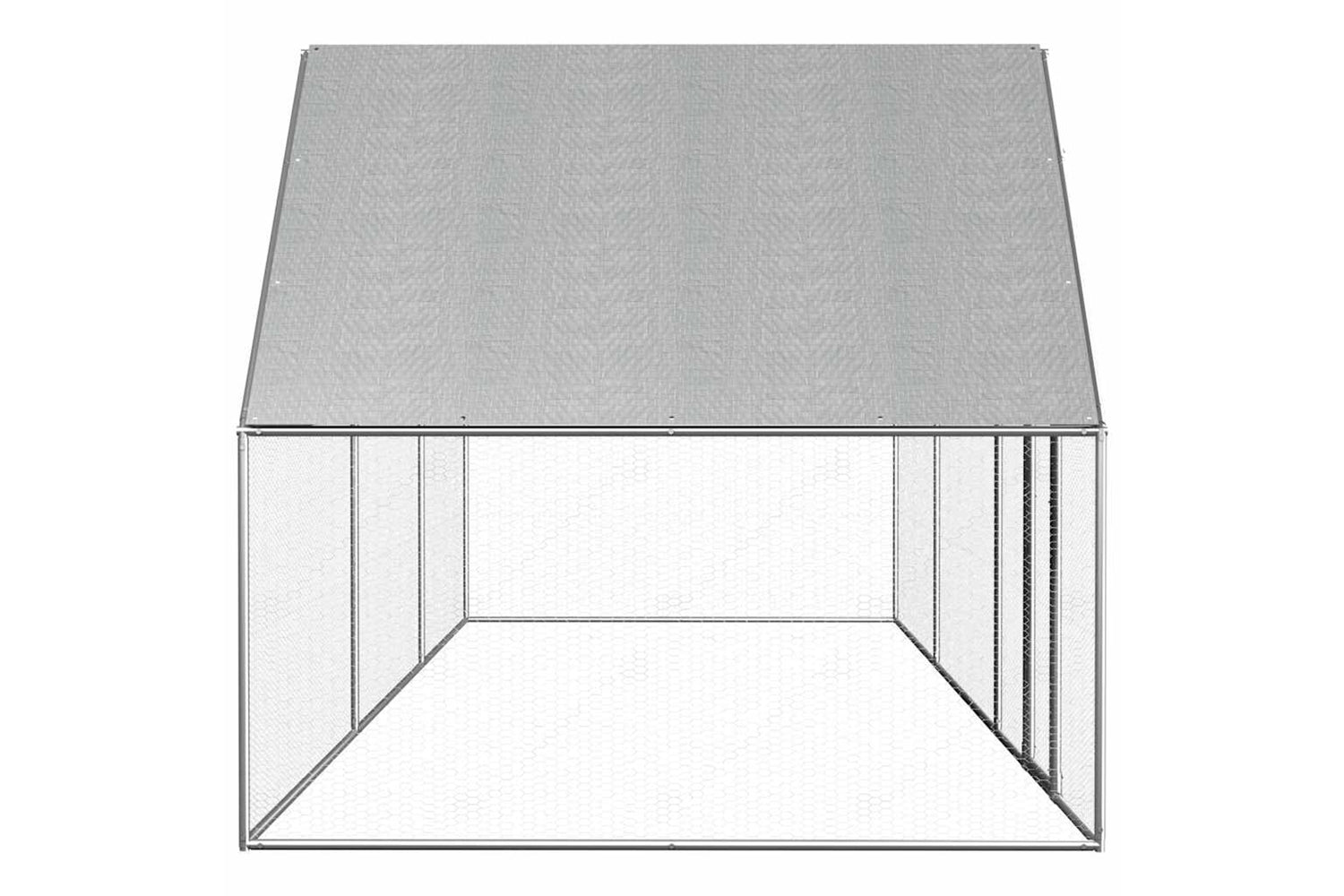 Vidaxl Chicken Coop 6x2x2 M Galvanised Steel-3