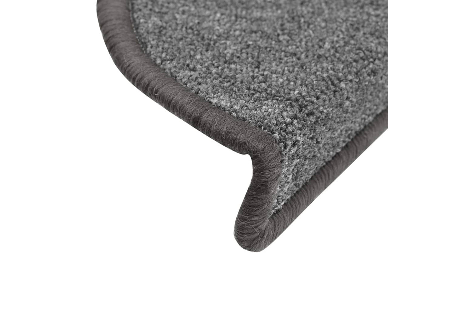 vidaXL 133877 Carpet Stair Treads 15 Pcs Dark Grey 56x17x3cm-5