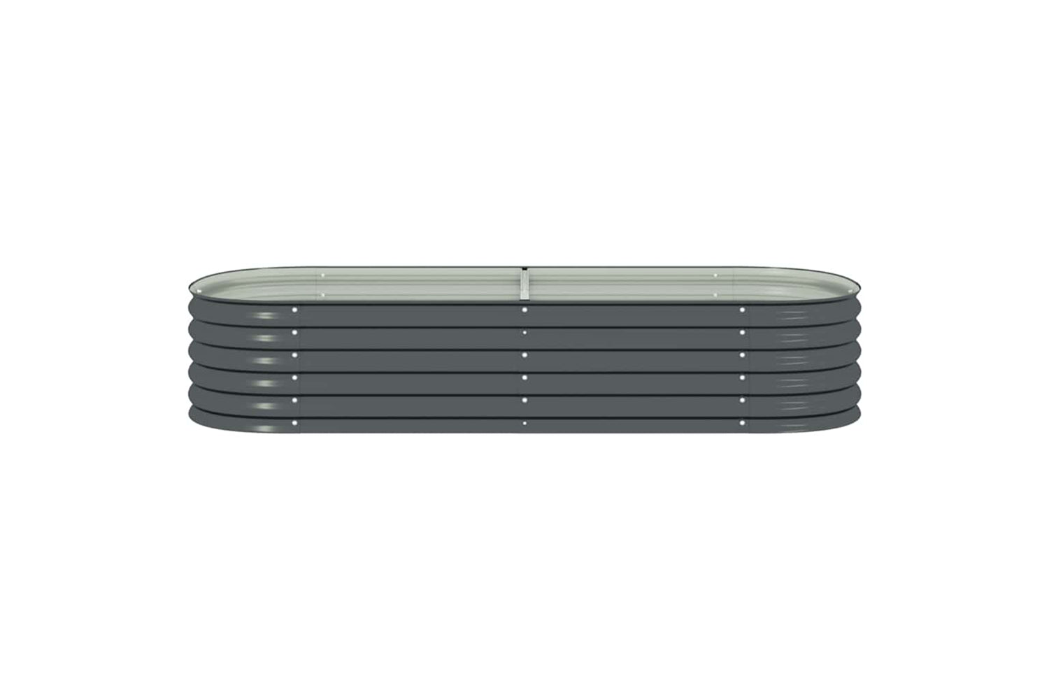 vidaXL Garden Raised Bed 240x80x44cm Galvanised Steel Grey-4
