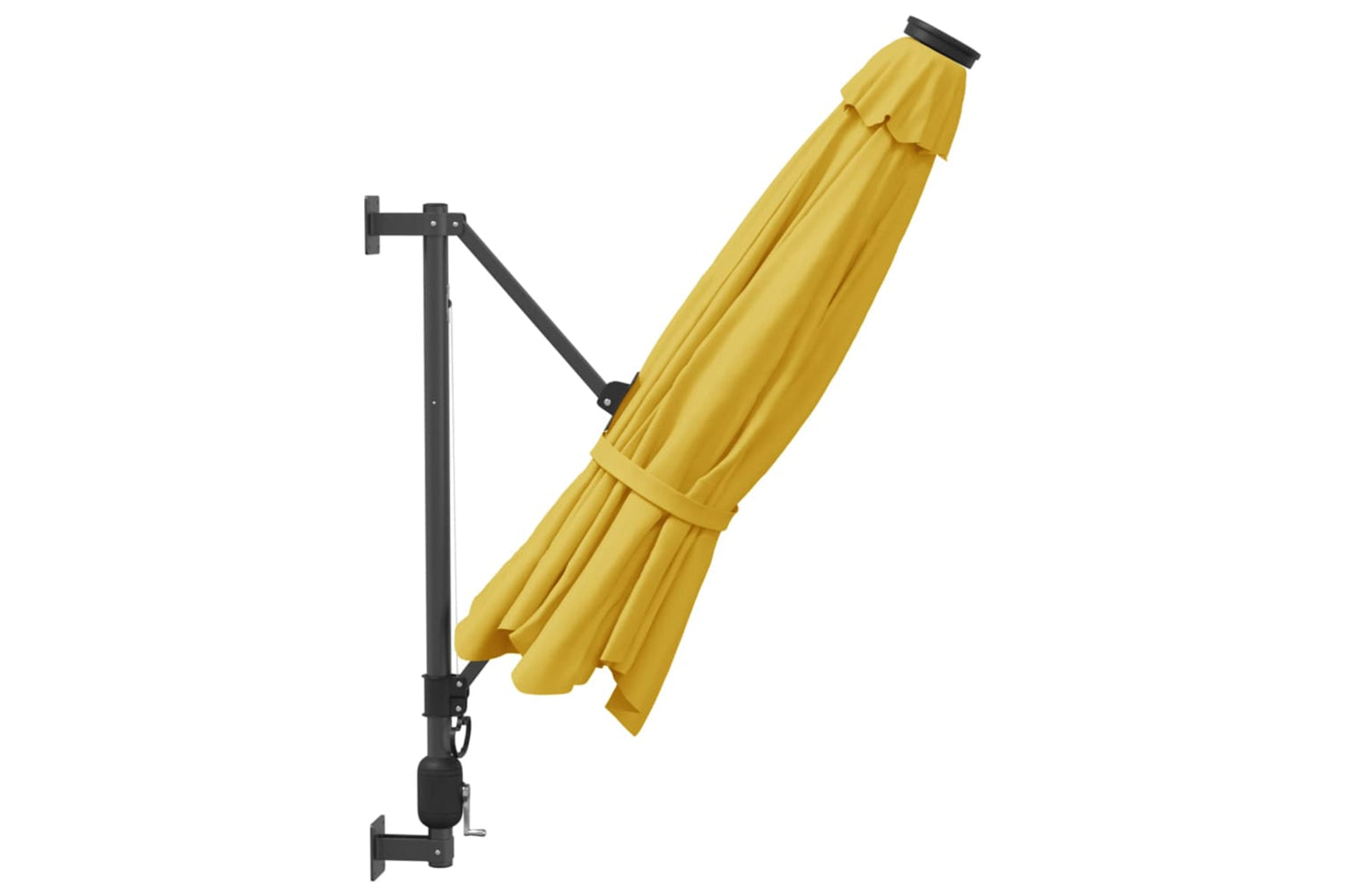 Vidaxl 362896 Wall-mounted Parasol With Leds Yellow 290cm-4