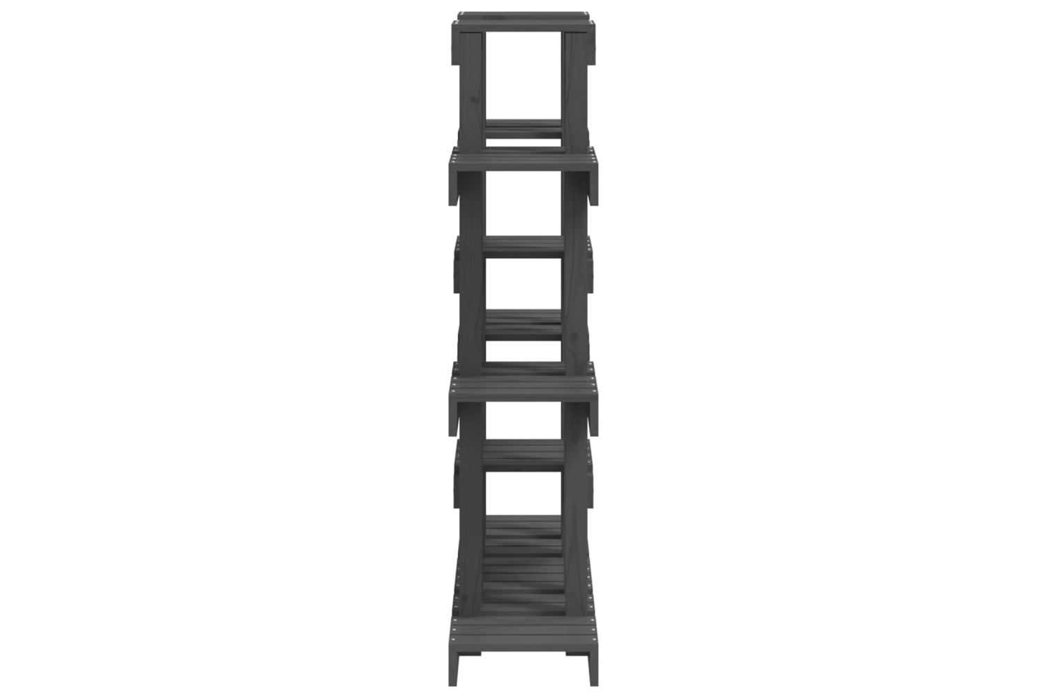vidaXL 822094 Plant Stand Grey 104.5x25x109.5cm Solid Wood Pine-5