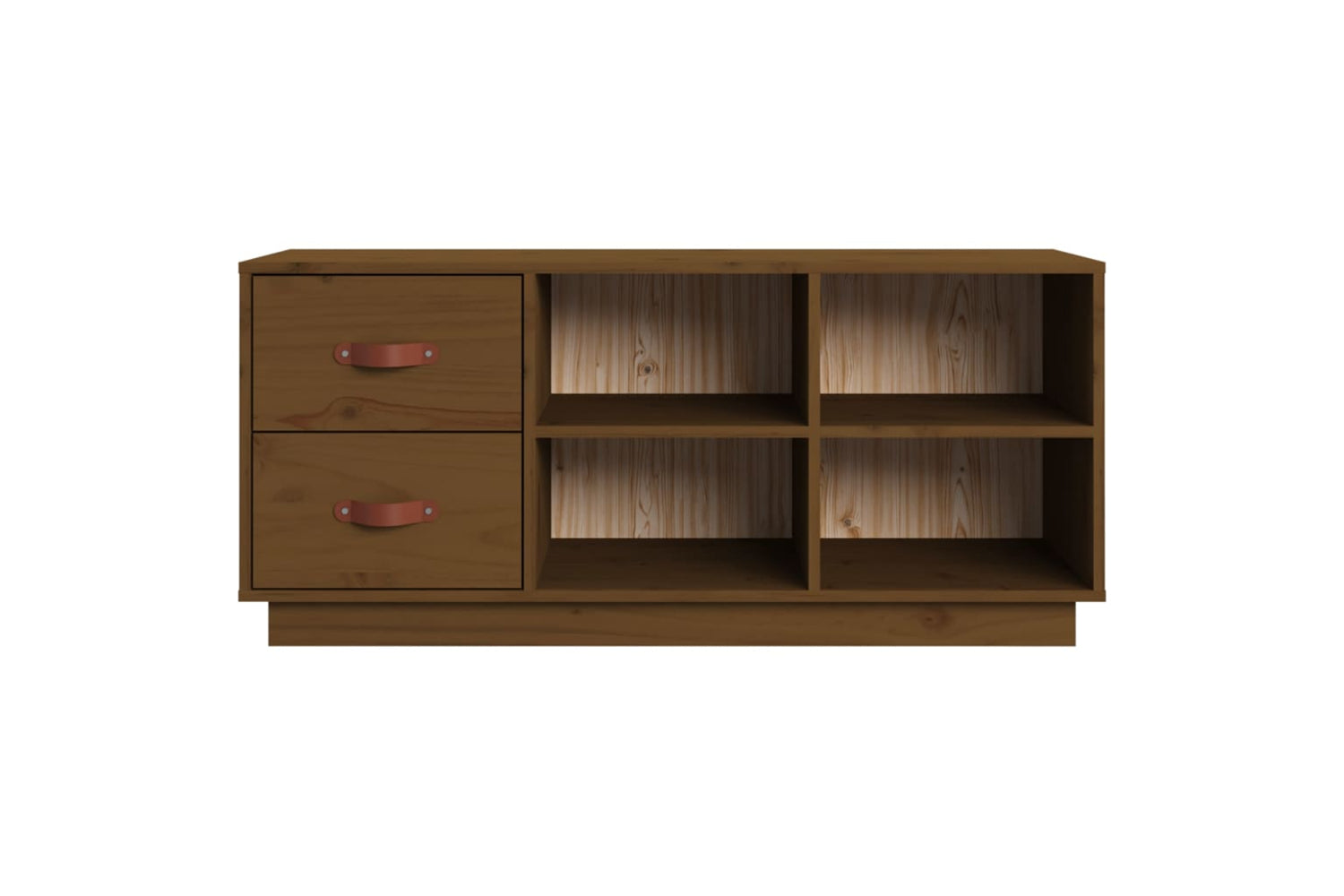 vidaXL 820180 Shoe Bench Honey Brown 100x34x45cm Solid Wood Pine-5