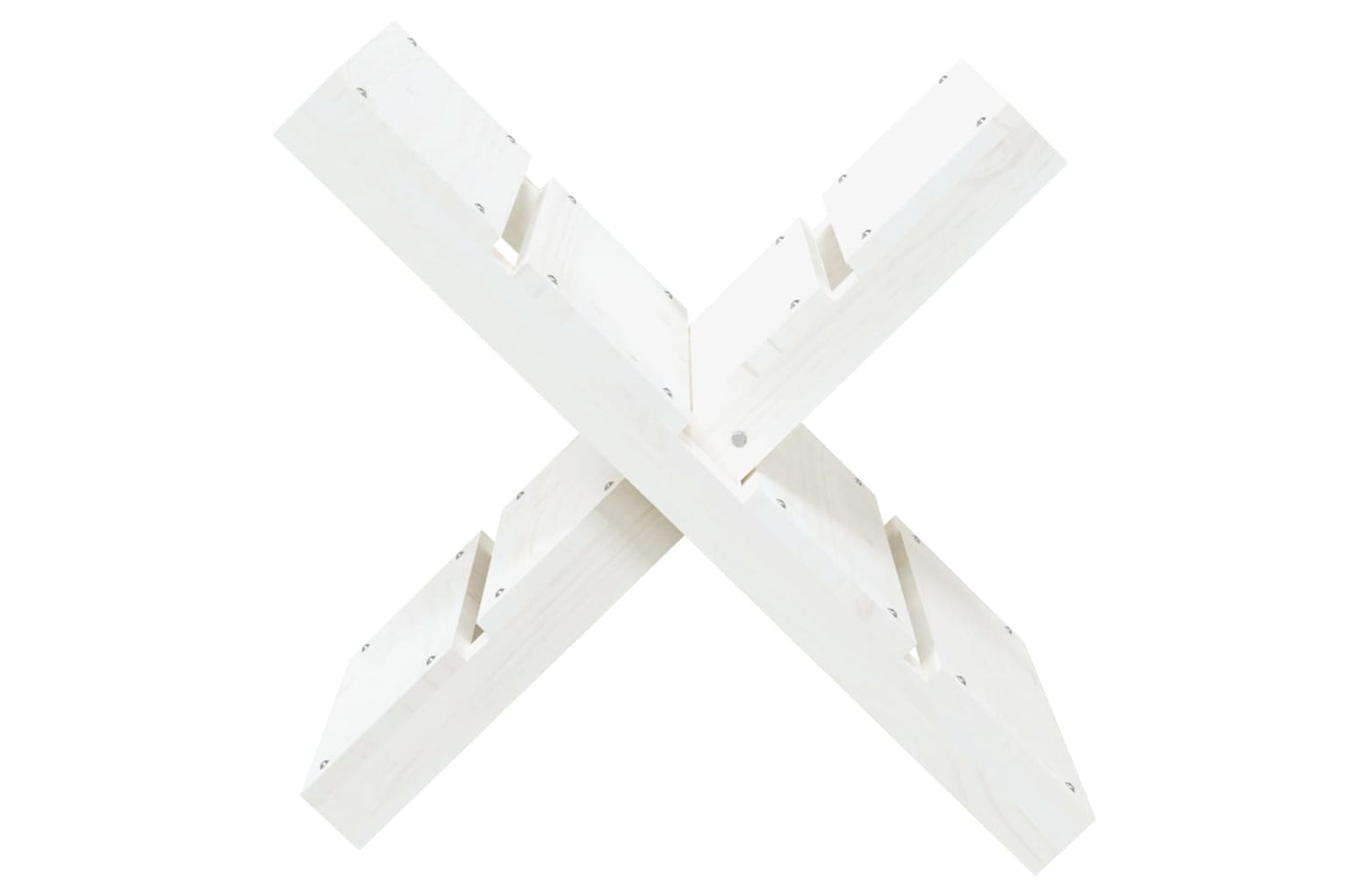 vidaXL 822448 Log Holder White 47x39.5x48cm Solid Wood Pine-4