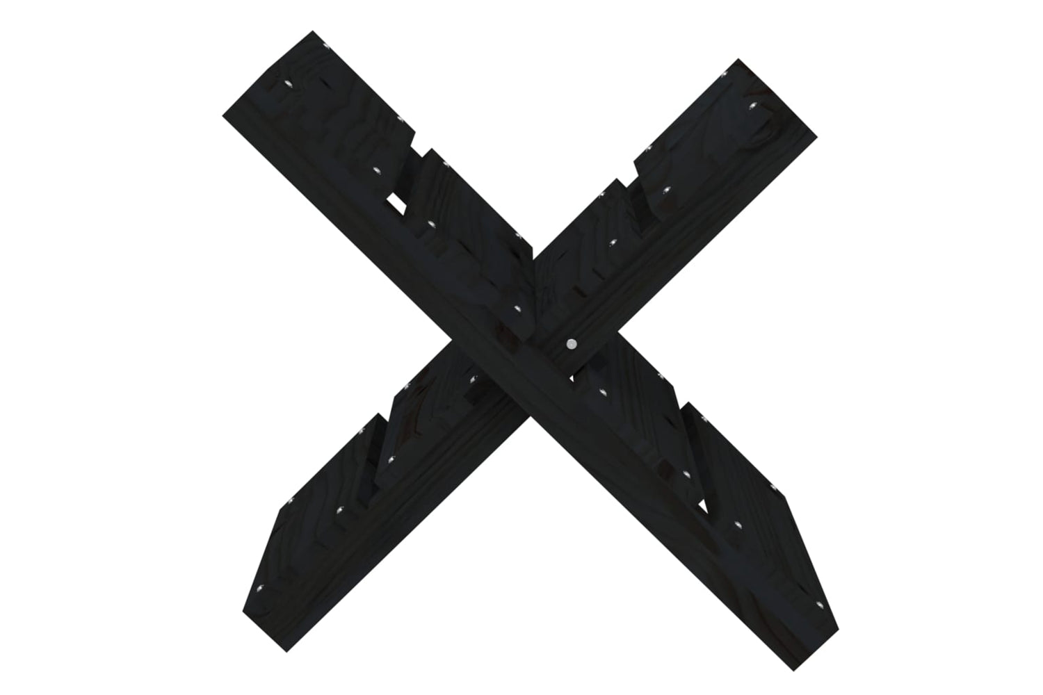 vidaXL 822451 Log Holder Black 47x39.5x48cm Solid Wood Pine-4