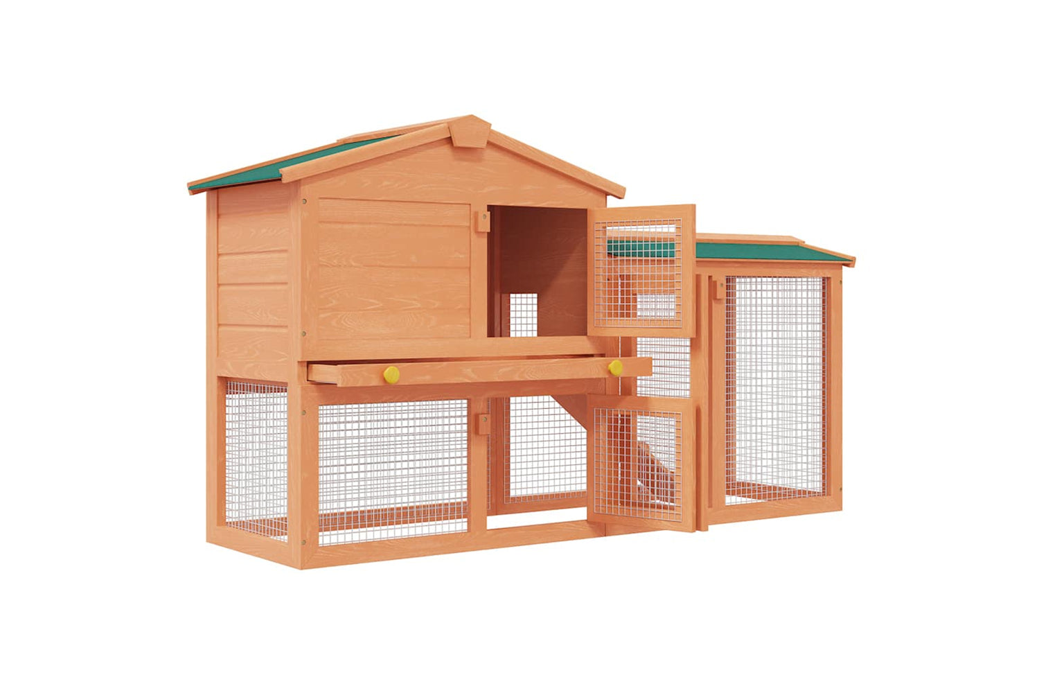 Vidaxl 170162 Outdoor Large Rabbit Hutch Small Animal House Pet Cage Wood-3