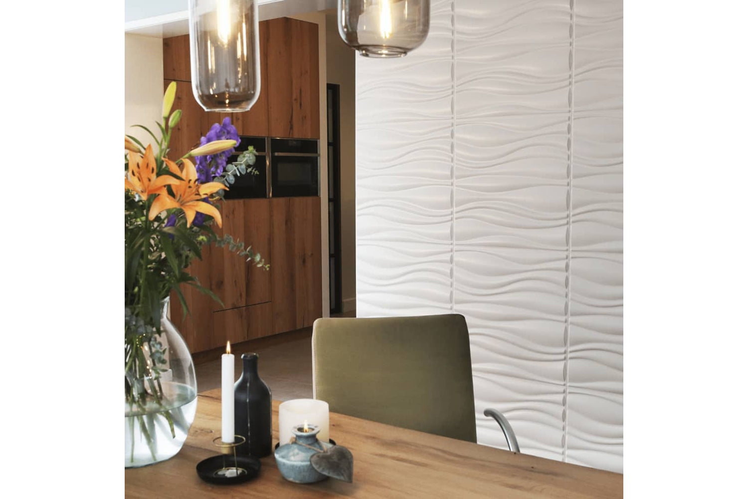 Wallart 412818 3d Wall Panels Waves 12 Pcs Ga-wa04-9