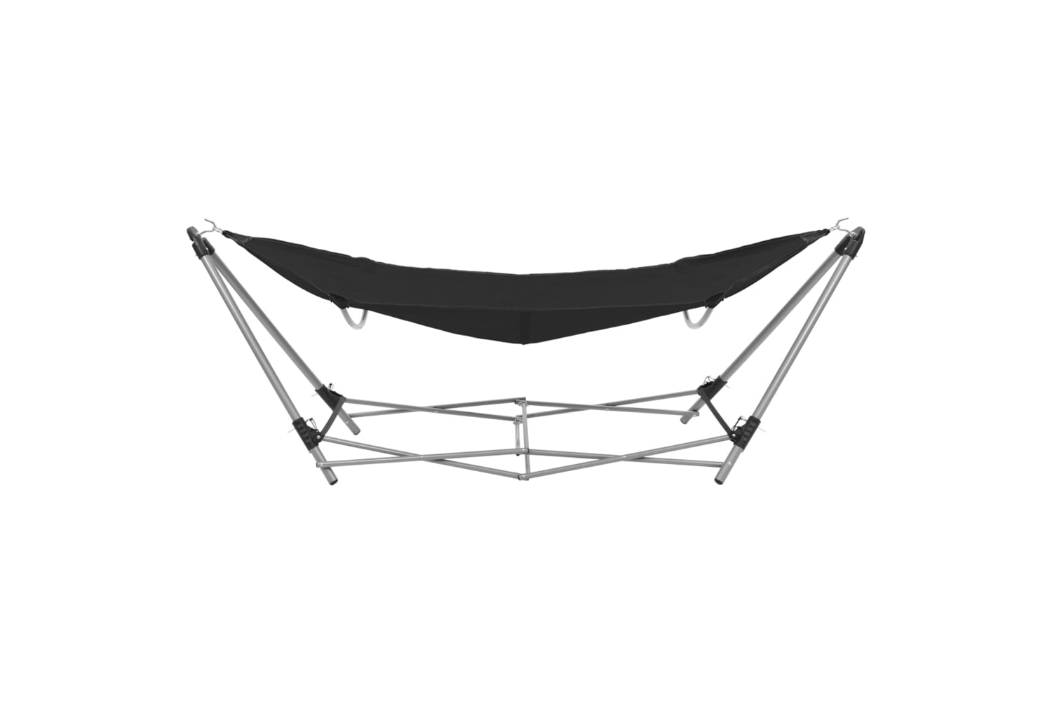 Vidaxl 44365 Hammock With Foldable Stand Black-3