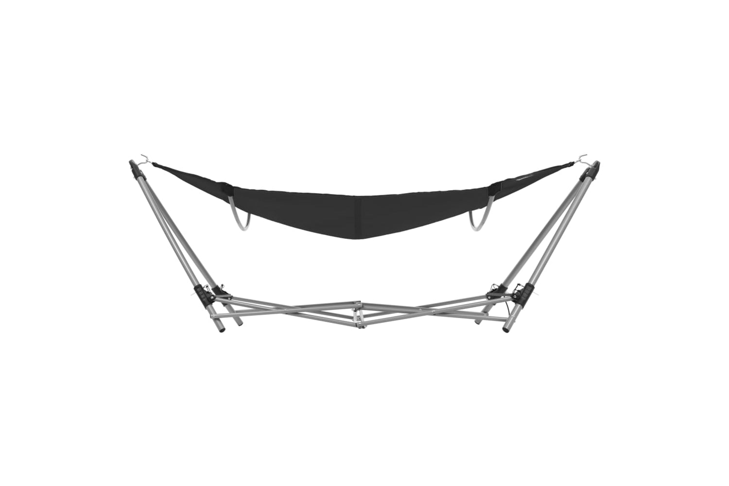 Vidaxl 44365 Hammock With Foldable Stand Black-4