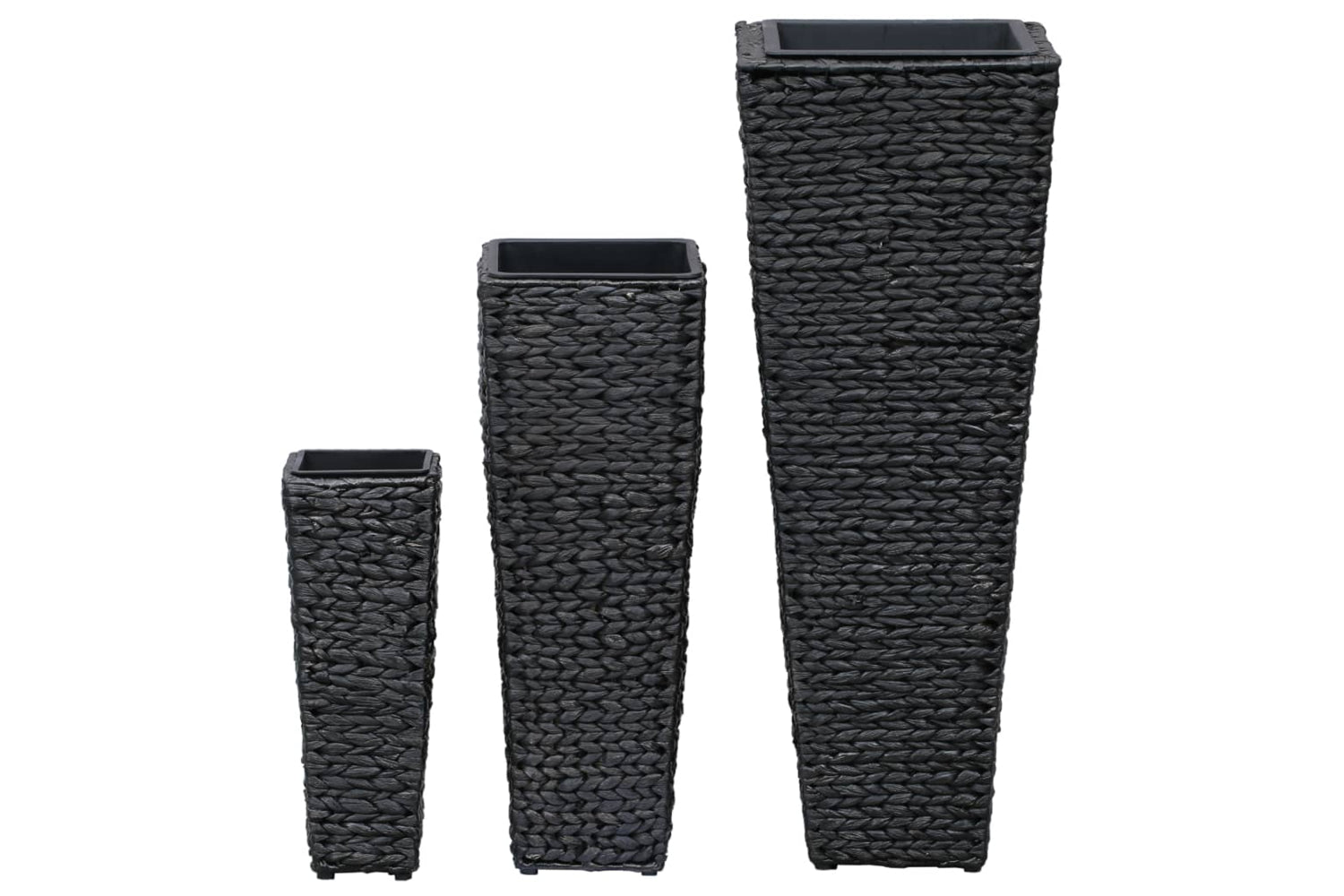 Vidaxl Raised Beds 3 Pcs Water Hyacinth Black-3
