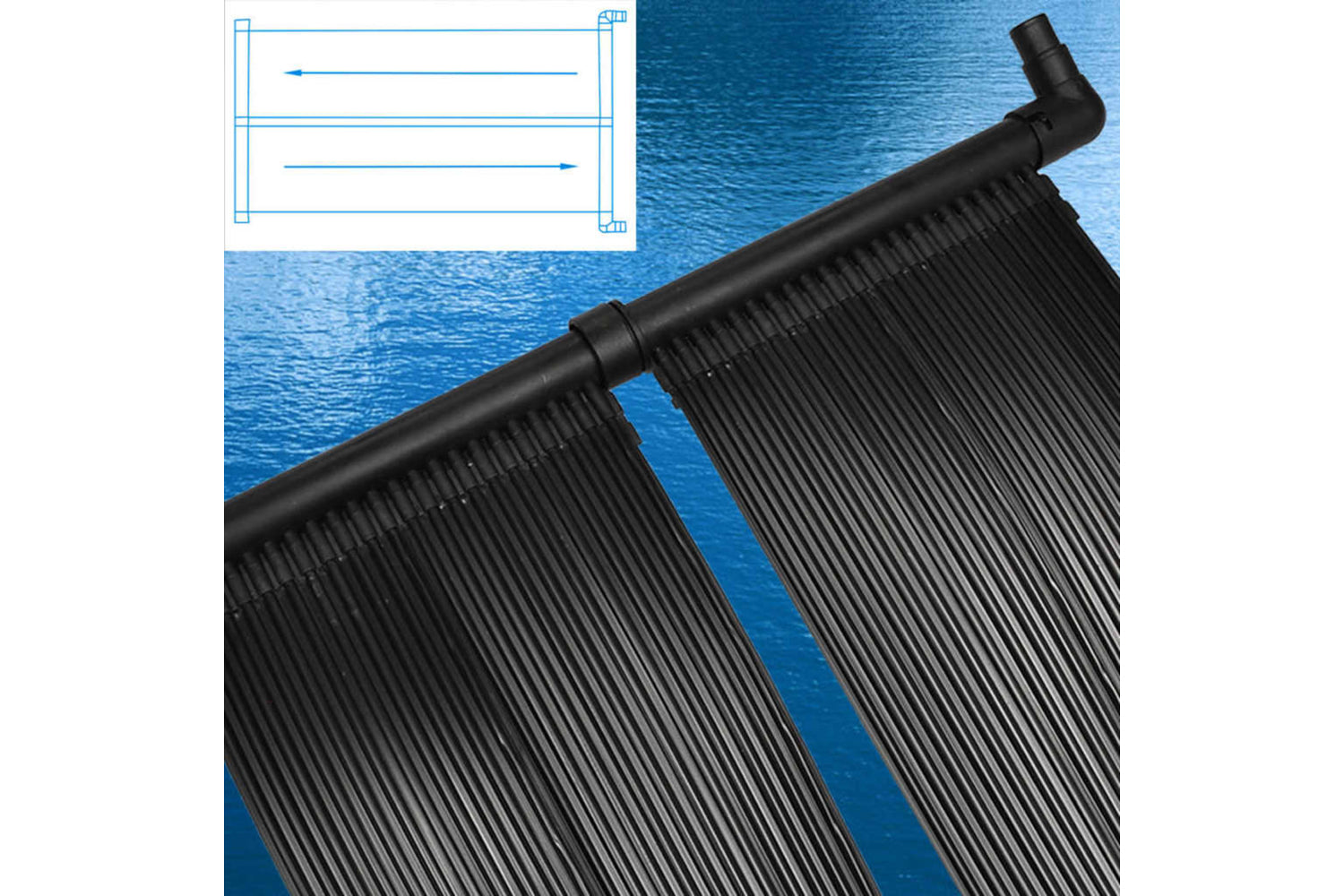 vidaXL 90349 Solar Pool Heater Panel 80x620cm-3