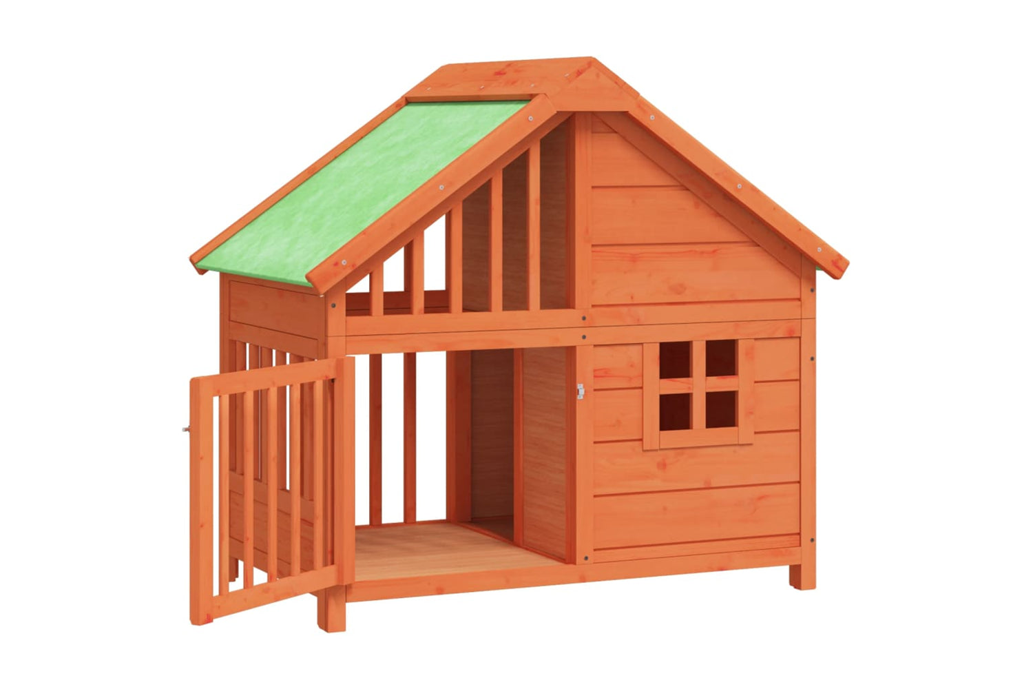 vidaXL 172267 Dog Kennel Brown 96x60.5x87cm Solid Wood Pine-3