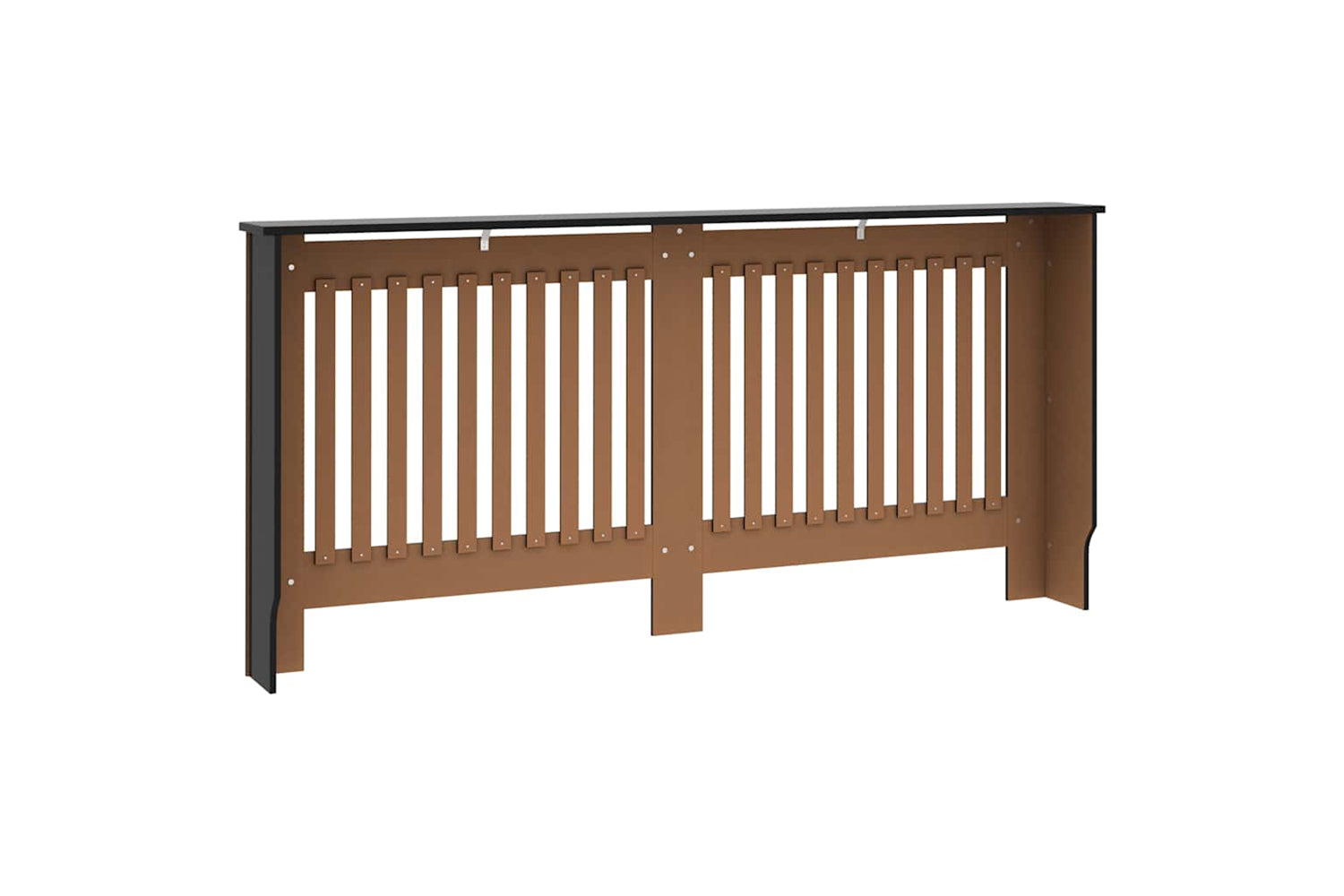 vidaXL Radiator Cover Black 172x19x81.5cm Mdf-5