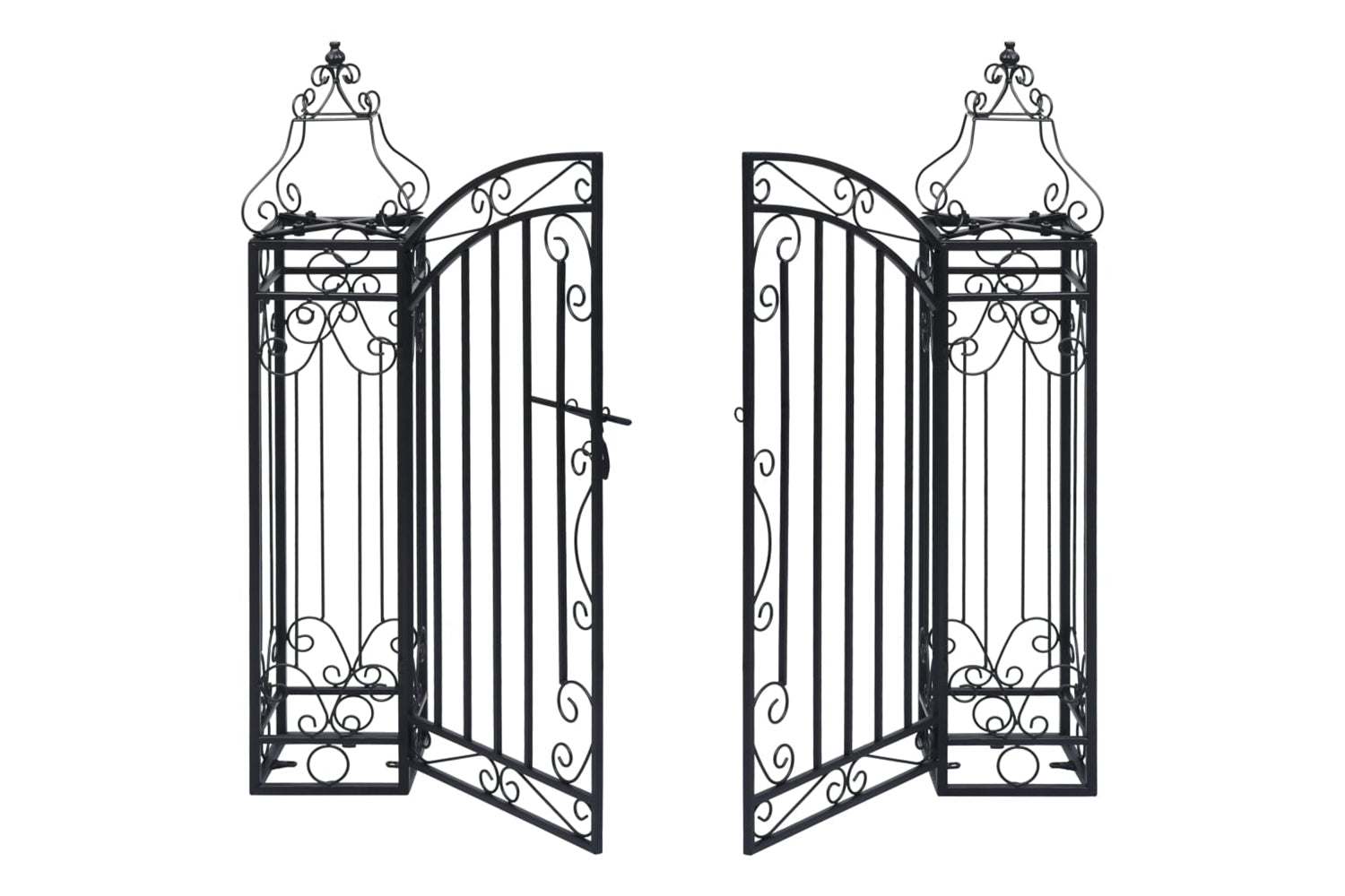 vidaXL 49419 Ornamental Garden Gate Wrought Iron 122x20.5x100cm-3