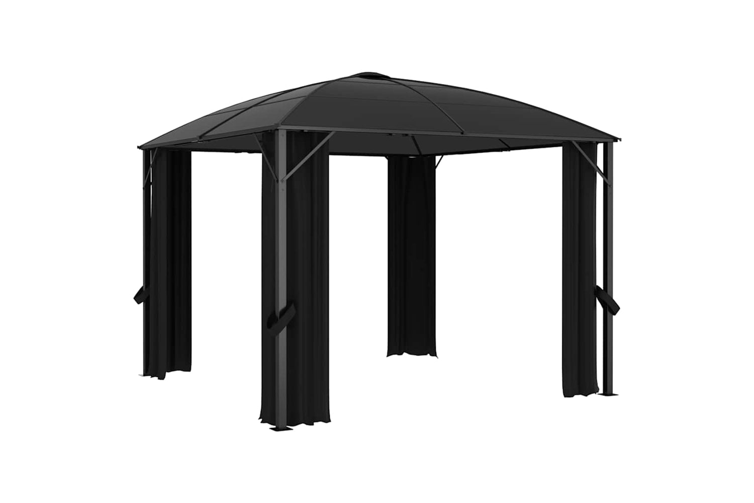 vidaXL 48600 Gazebo With Curtains 300x300x265cm Anthracite-3