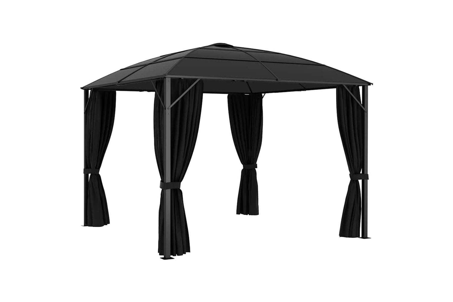 vidaXL 48600 Gazebo With Curtains 300x300x265cm Anthracite-4