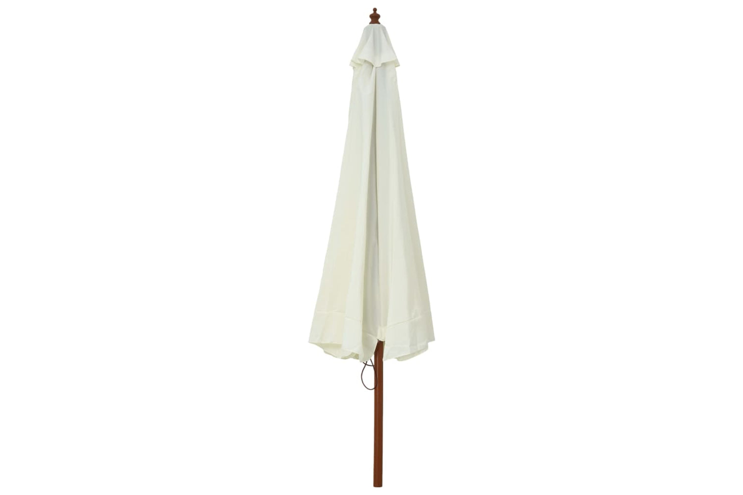 vidaXL 47212 Outdoor Parasol With Wooden Pole 330cm Sand White-3