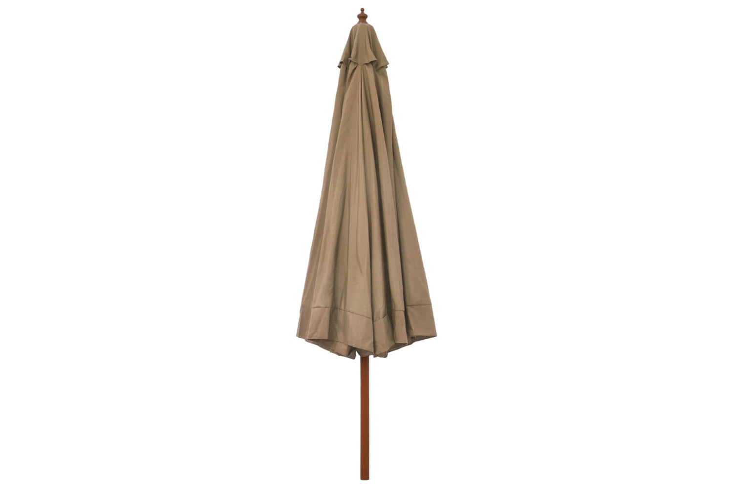 vidaXL 47215 Outdoor Parasol With Wooden Pole 330cm Taupe-3