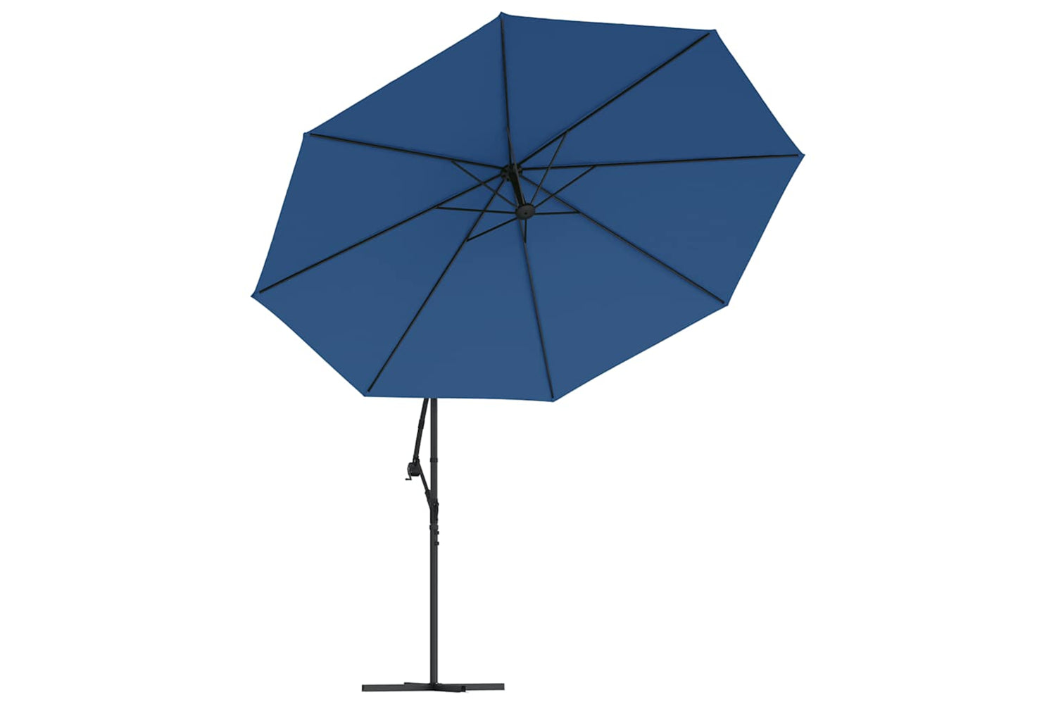 vidaXL 47131 Cantilever Umbrella With Aluminium Pole 350cm Blue-4