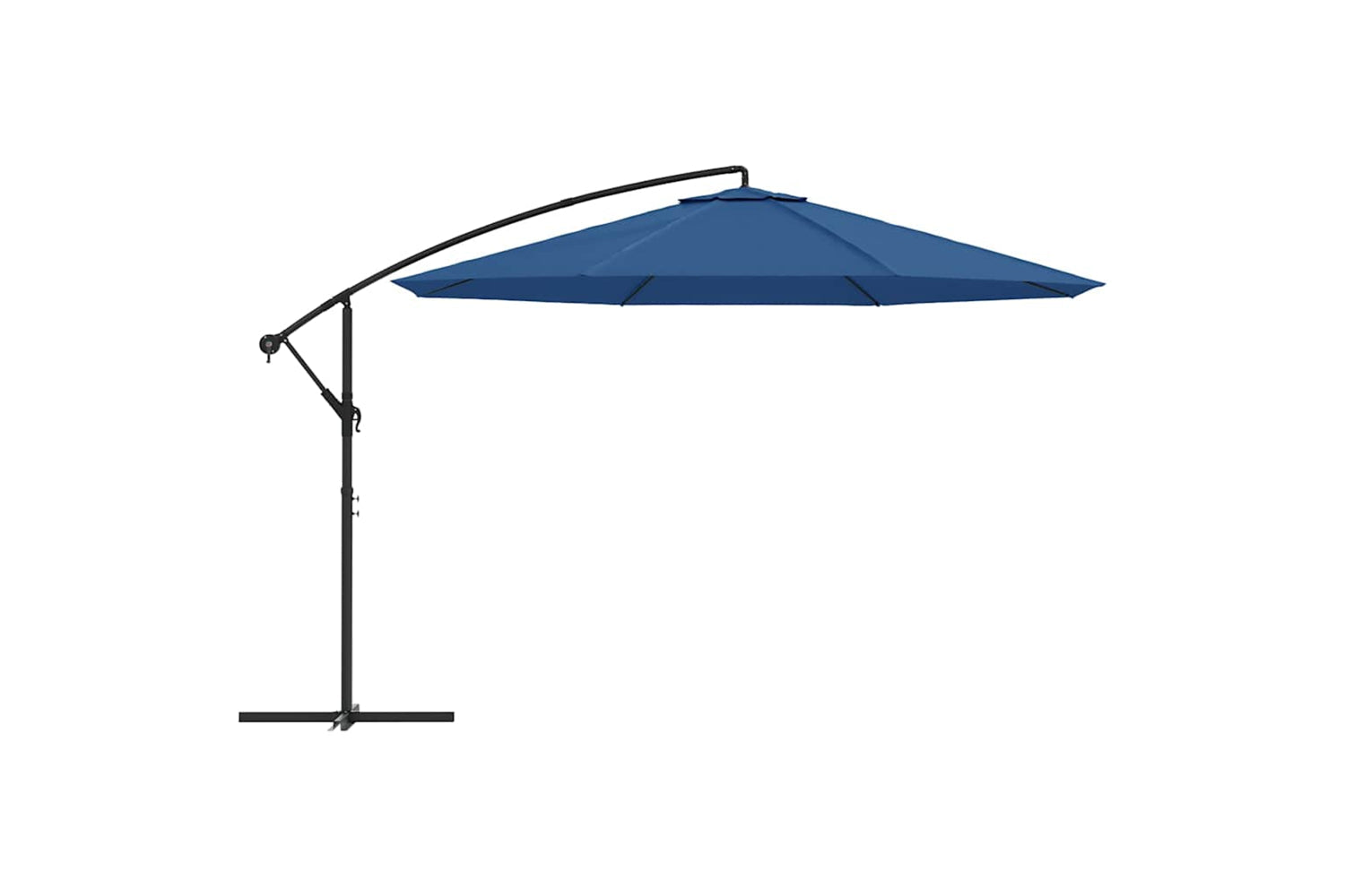 vidaXL 47131 Cantilever Umbrella With Aluminium Pole 350cm Blue-3