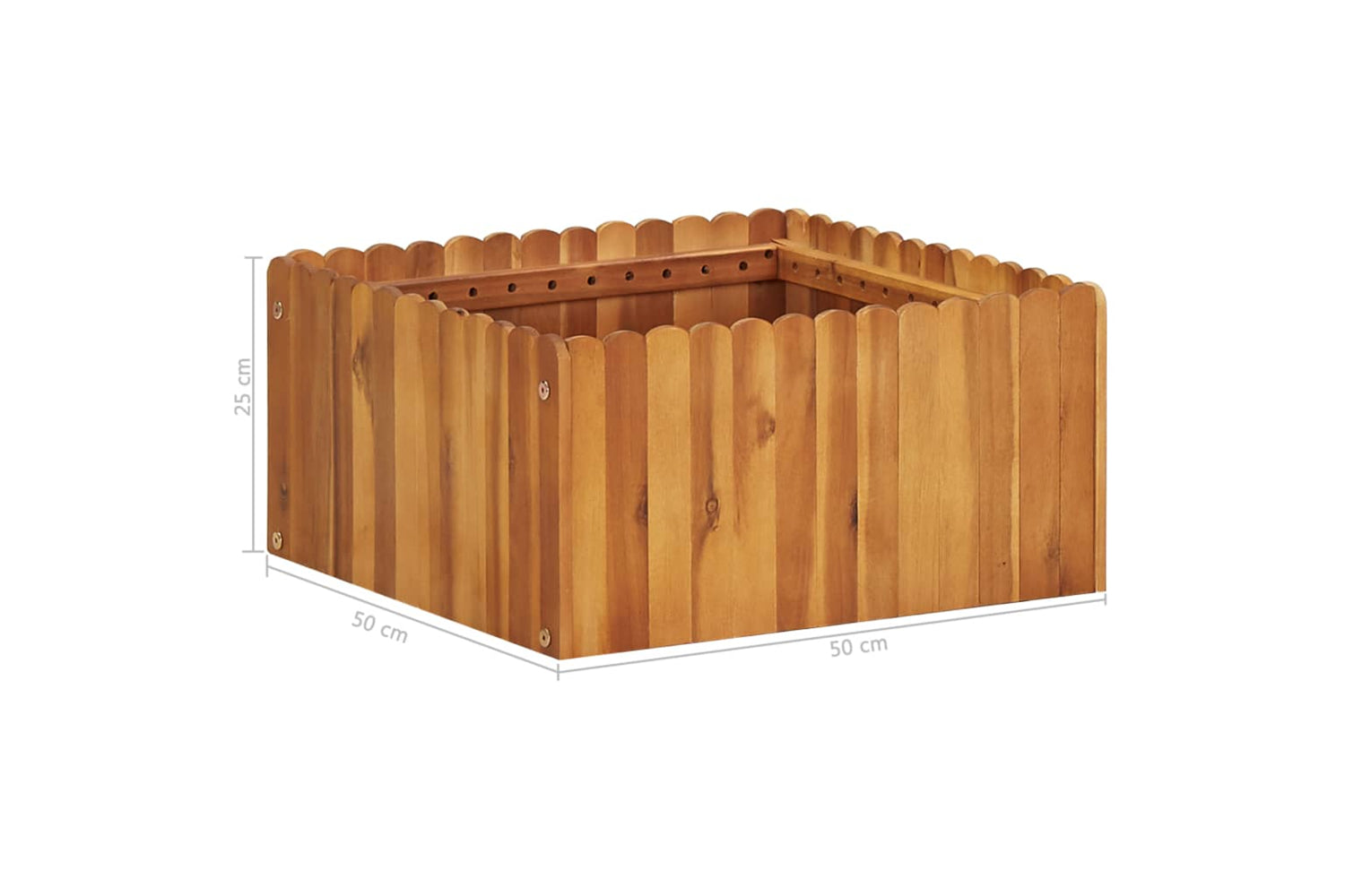 vidaXL 45921 Garden Raised Bed 50x50x25cm Solid Acacia Wood-5