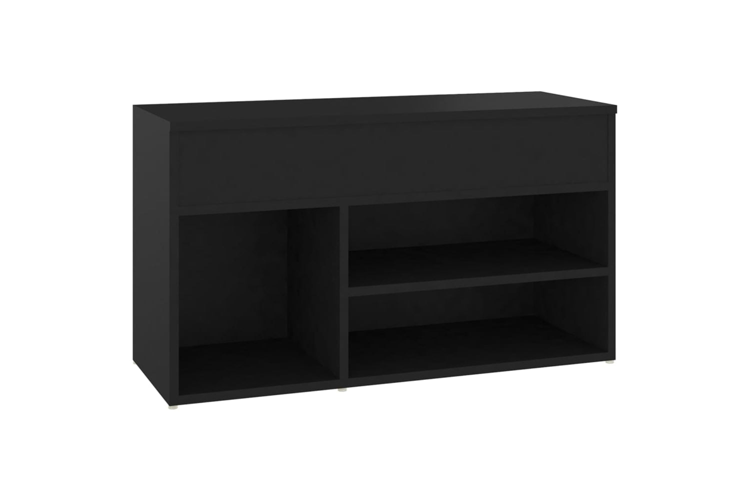 vidaXL 808748 Shoe Bench Black 80x30x45cm Engineered Wood