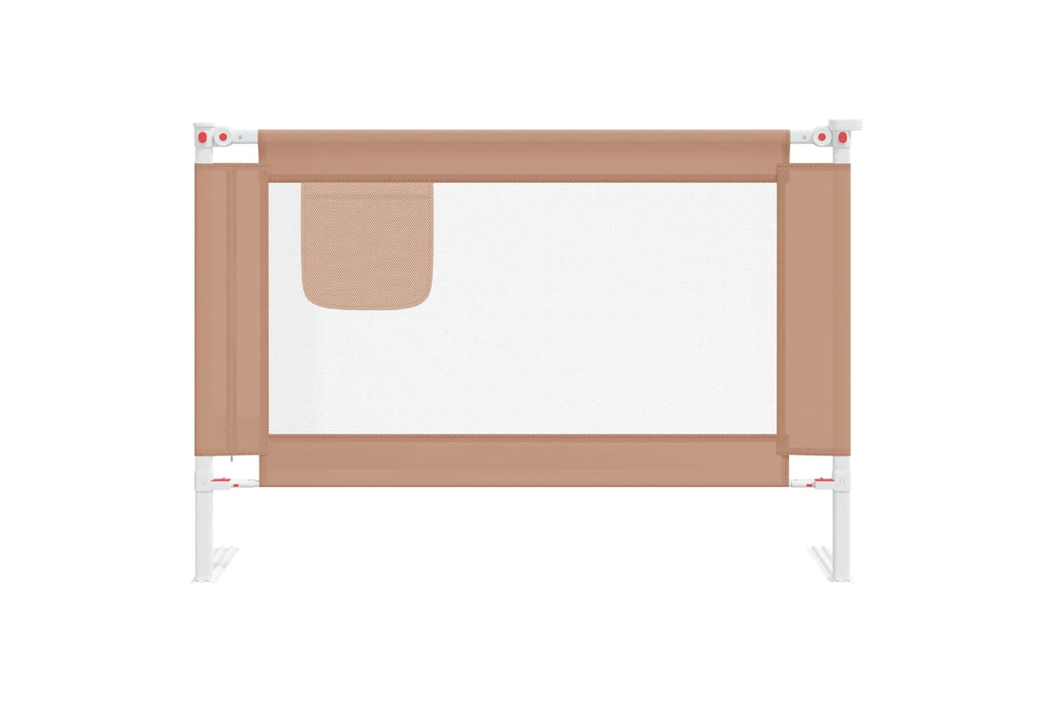Vidaxl Toddler Safety Bed Rail Taupe 100x25 Cm Fabric-2