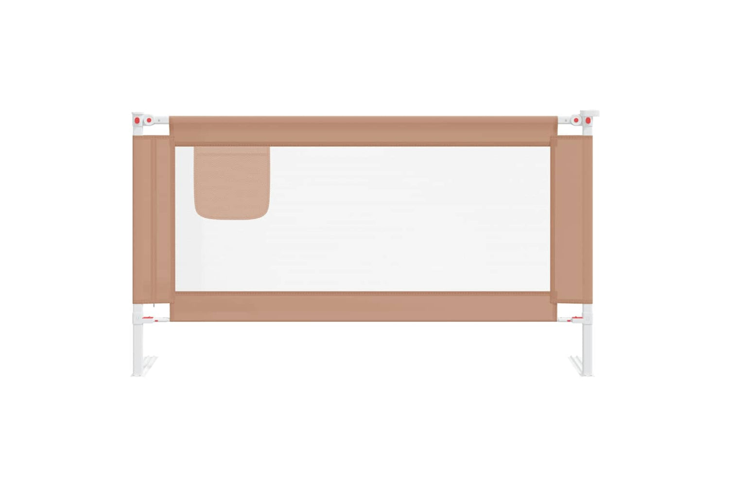 Vidaxl Toddler Safety Bed Rail Taupe 150x25 Cm Fabric-2
