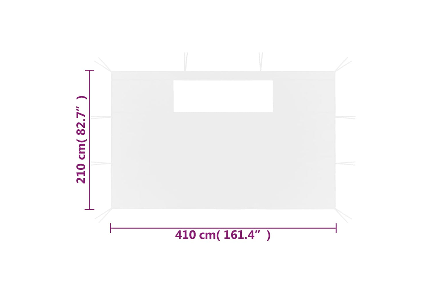 Vidaxl 3070428 Gazebo Sidewalls With Windows 2 Pcs White-5