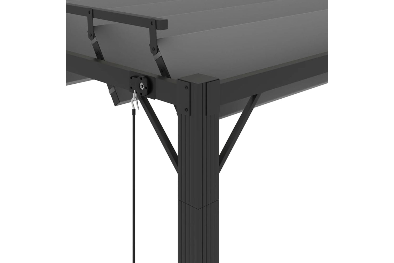 Vidaxl Gazebo With Louvered Roof 3x4 M Anthracite Fabric And Aluminium-5