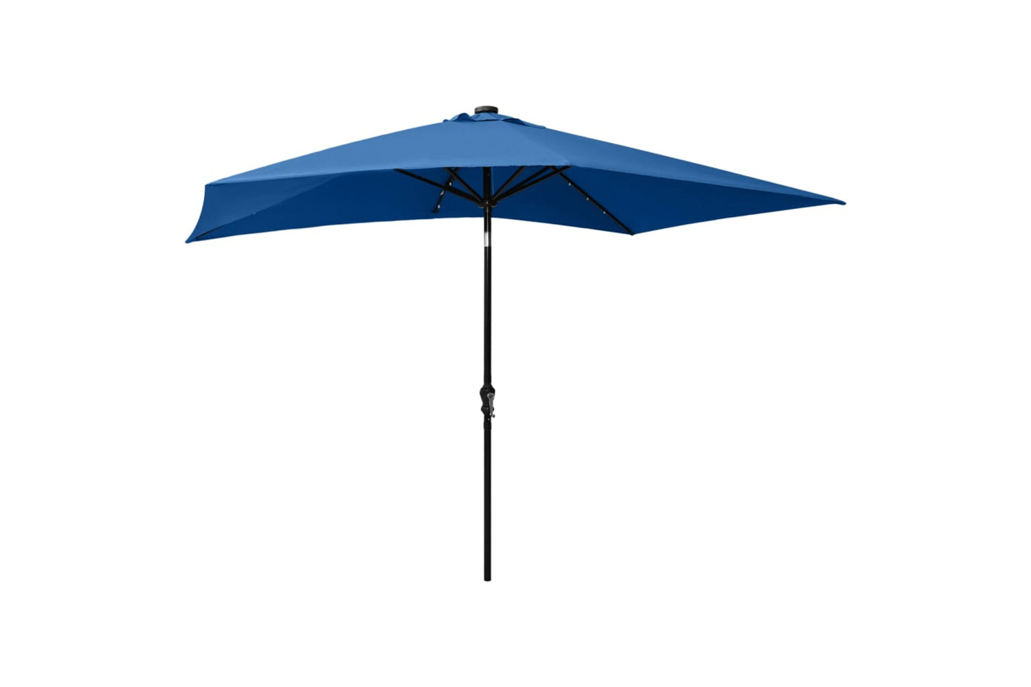 Vidaxl 313793 Parasol With Leds And Steel Pole Azure Blue 2x3 M-4