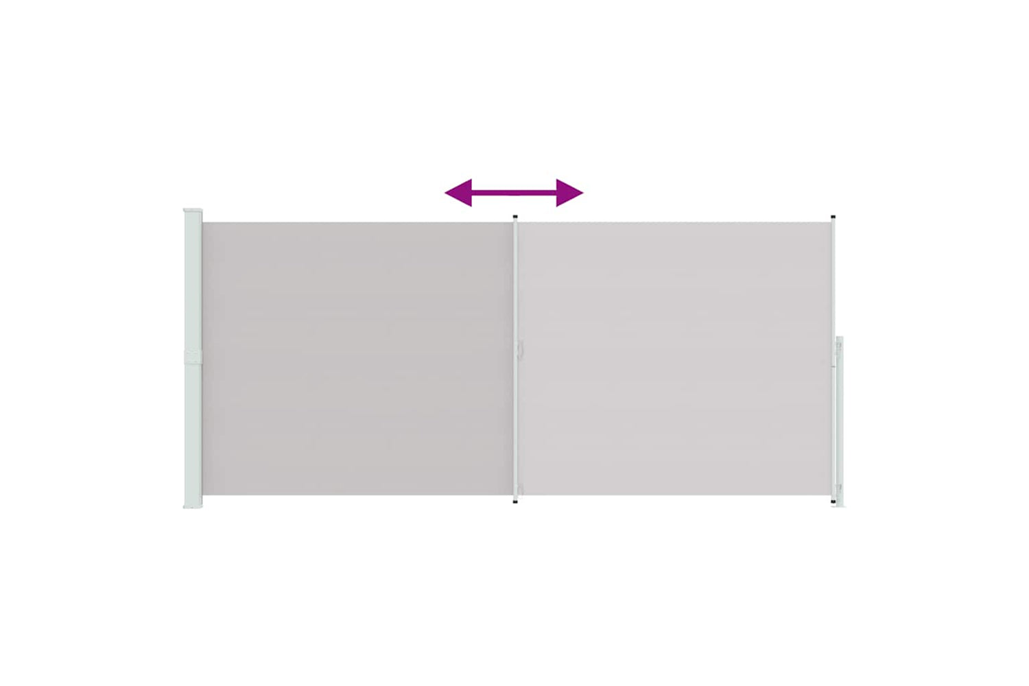 vidaXL Patio Retractable Side Awning 220x500cm Grey-6
