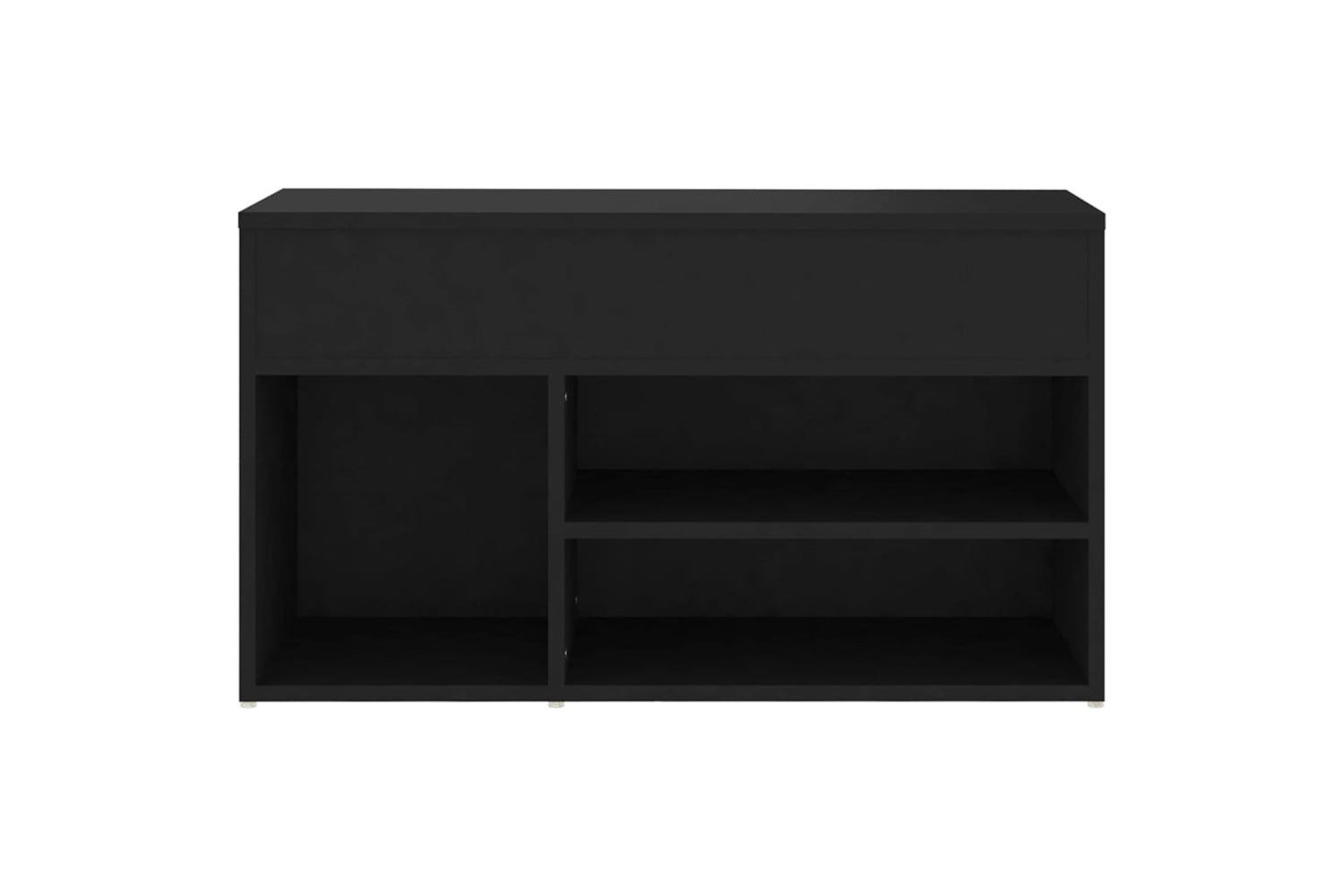 vidaXL 808748 Shoe Bench Black 80x30x45cm Engineered Wood-3