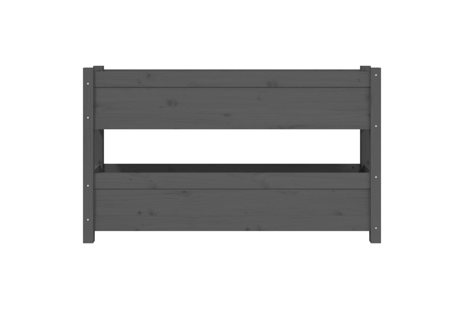 vidaXL 823929 Planter Grey 112x25x66cm Solid Wood Pine-4