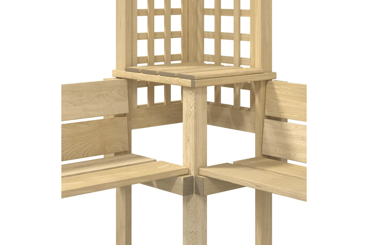Vidaxl 44950 Corner Pergola With Bench Impregnated Pinewood-4