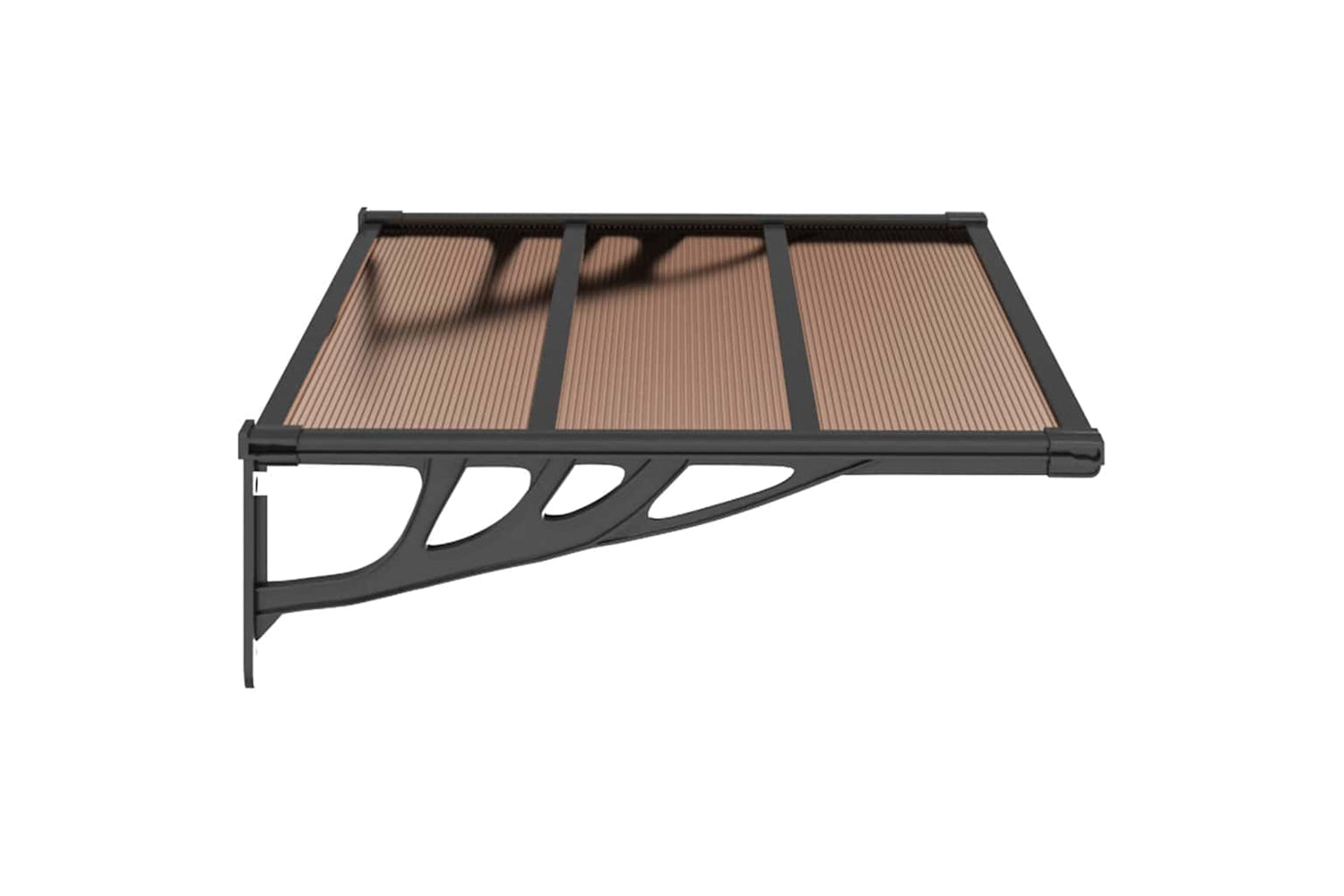 Vidaxl Door Canopy Black 122x90 Cm Polycarbonate-3