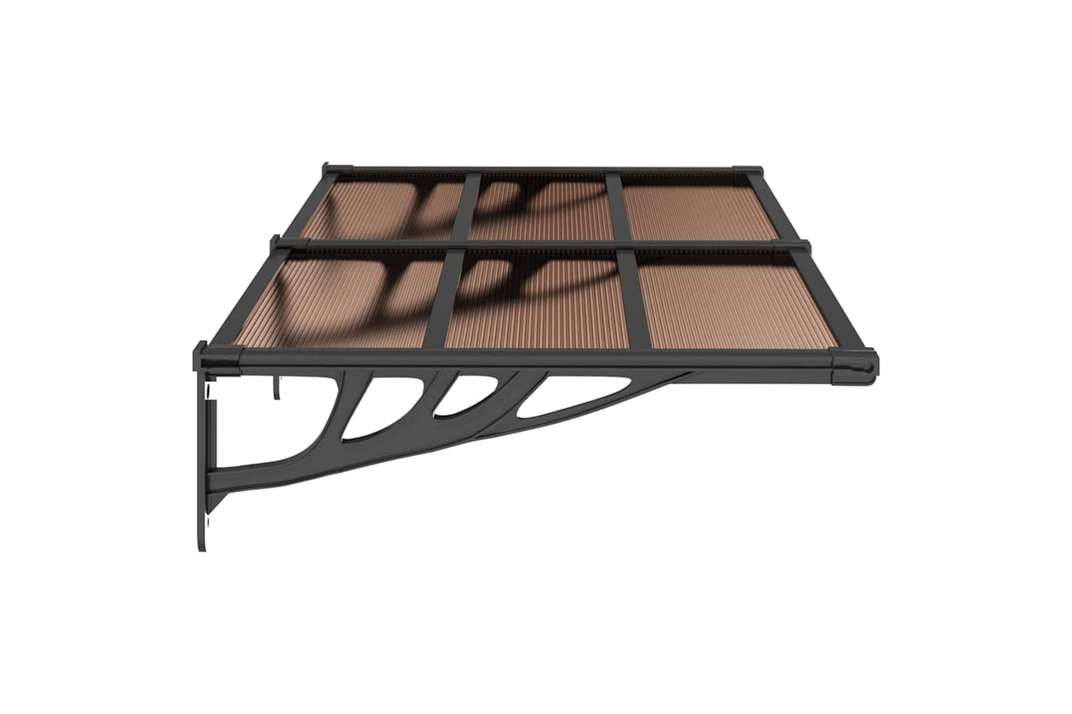 Vidaxl Door Canopy Black 152.5x90 Cm Polycarbonate-3